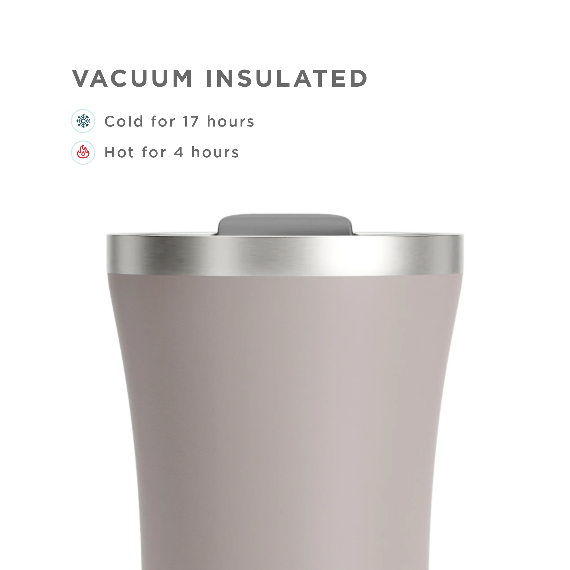 12oz Stainless Steel 3-in-1 Tumbler - Ash - Image 3