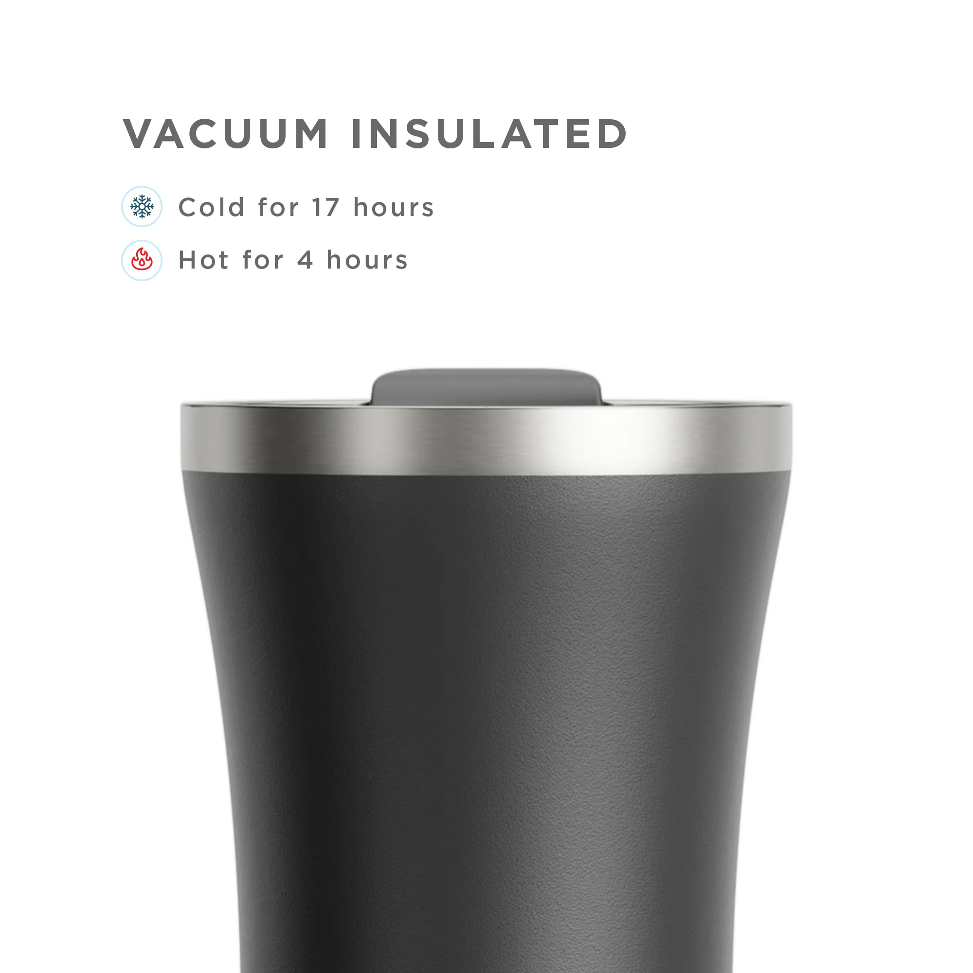 12oz Stainless Steel 3-in-1 Tumbler - Black - Image 3