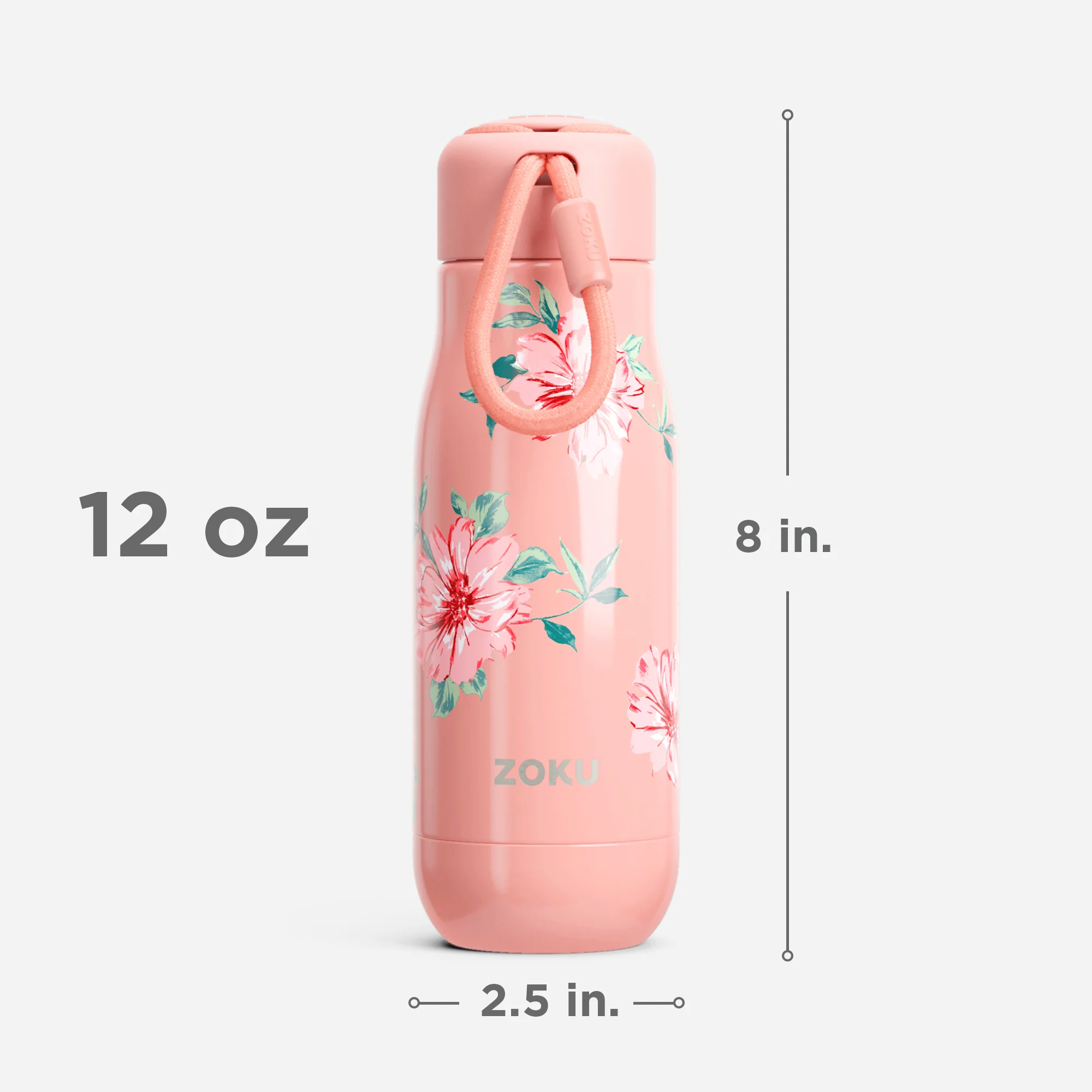 12oz Stainless Steel Bottle - Rose Petal Pink - Image 4